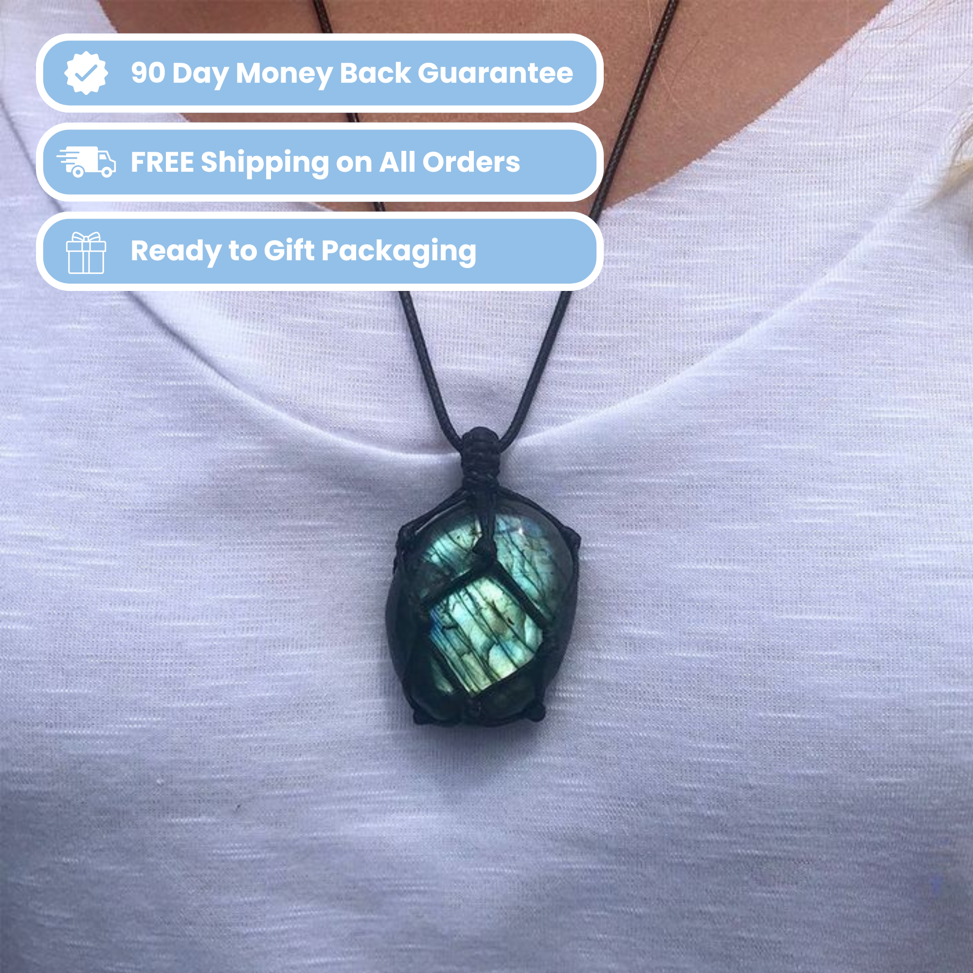 Dragon Heart Labradorite Necklace
